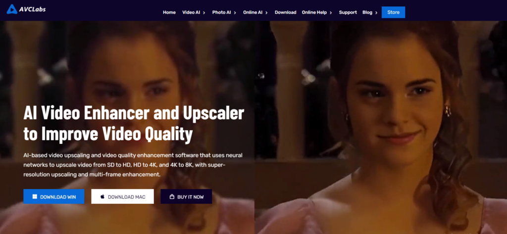 AI video enhancer-AVCLabs